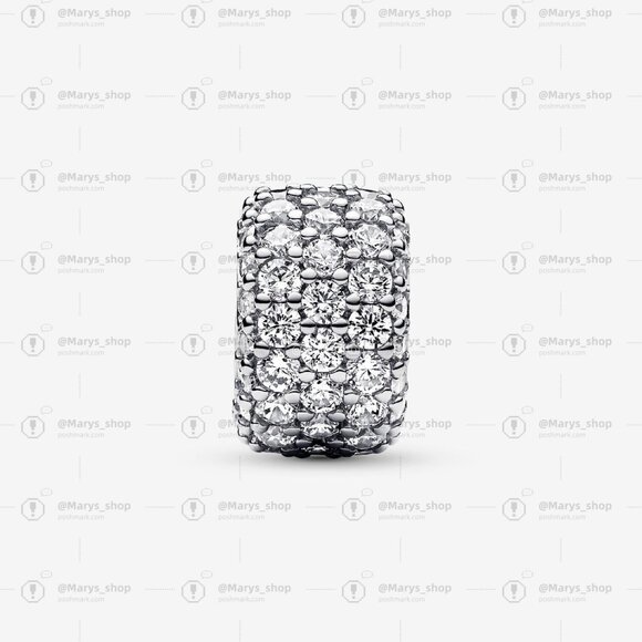 Pandora Sparkling Pavรฉ Triple-row Charm - Picture 2 of 5